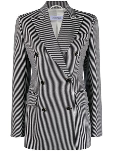  Max Mara Peak-lapel Striped Blazer - Blue 