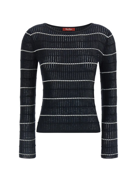  Max Mara Pedone Ribbed Striped Sweater - Blue 