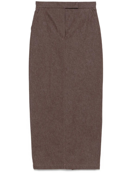  Max Mara Pianosa Midi Skirt - Brown 