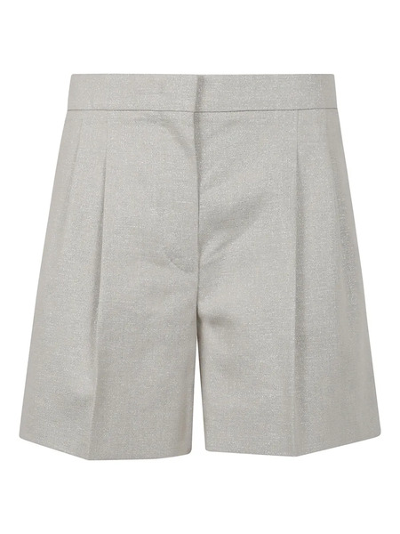  Max Mara Pintuck Detailing Shorts - Silver 