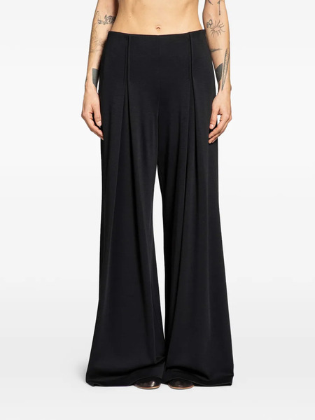  Max Mara Pleated Palazzo Pants - Black 
