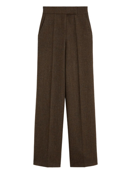  Max Mara Pleated Wide-leg Trousers - Brown 