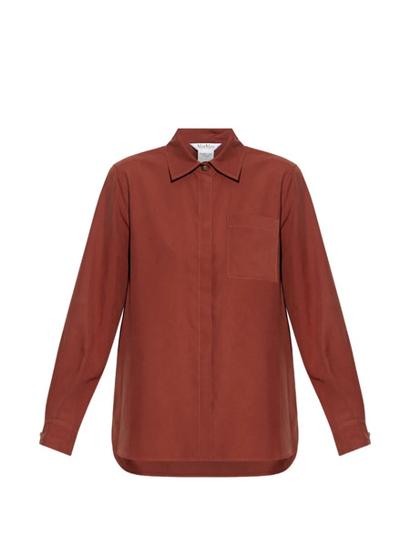  Max Mara Pocket Buttoned Shirt - Brown 