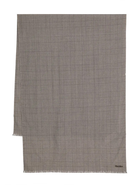  Max Mara Prince-of-wales-check Wool Scarf - Brown 
