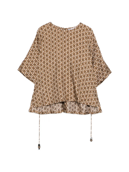  Max Mara Printed Blouse - Brown 
