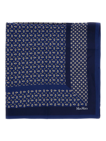  Max Mara Printed Scarf - Blue 