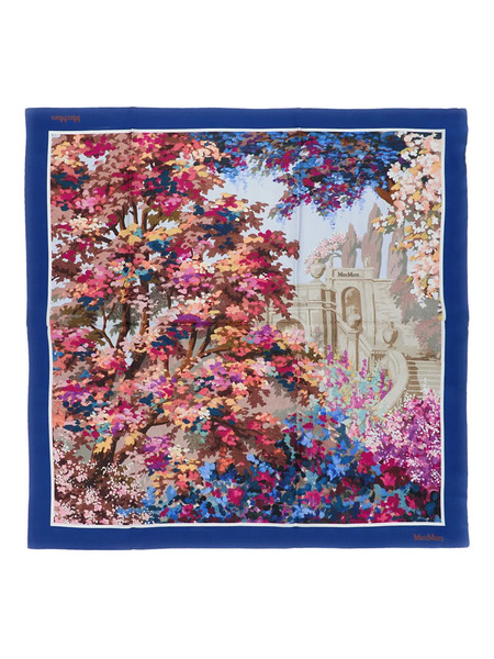  Max Mara Printed Scarf - Blue 