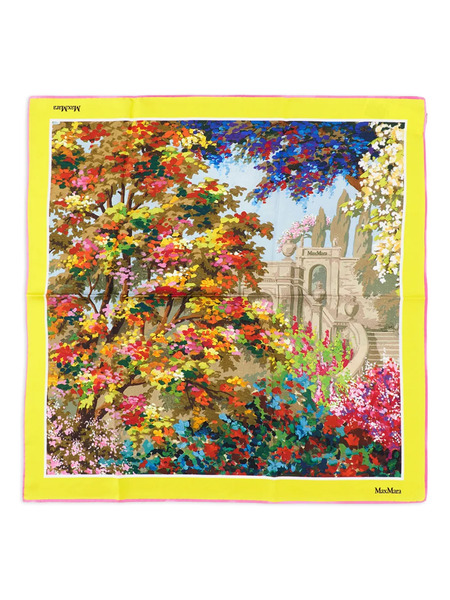 Max Mara Printed Scarf - Yellow 