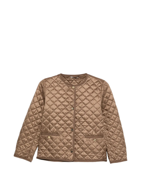  Max Mara Quilted Button Coat - Brown 