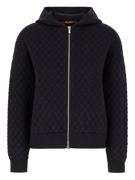  Max Mara Quilted Hooded Coat - Blue 