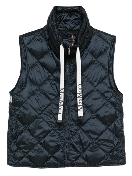  Max Mara Quilted Sleeveless Jacket - Blue 