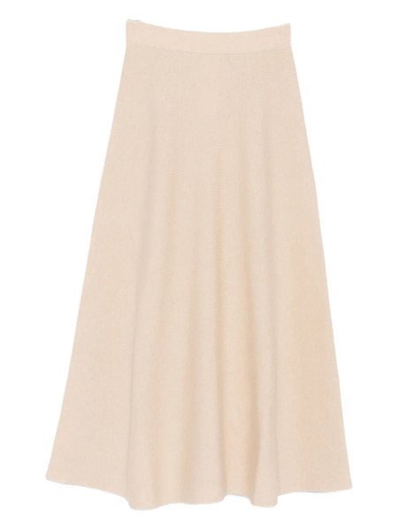  Max Mara Ribbed Flared Skirt - Neutrals 