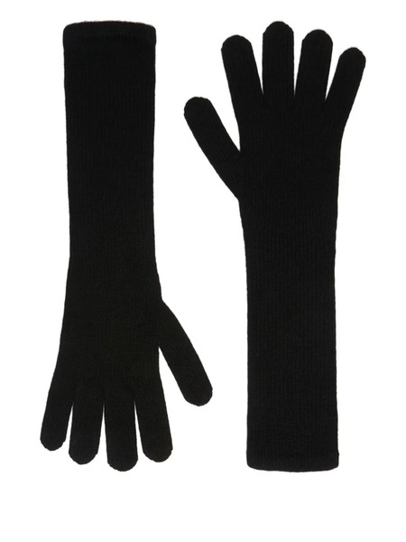  Max Mara Ribbed Gloves - Black 