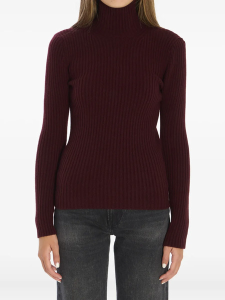  Max Mara Ribbed High-neck Sweater - Red 