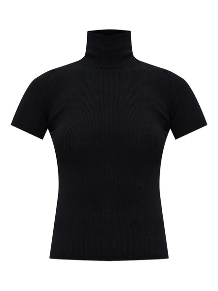  Max Mara Ribbed Turtleneck Top - Black 