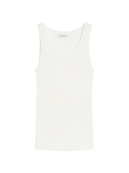  Max Mara Ribbed Vest - White 