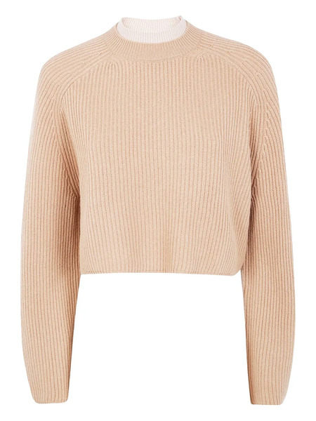  Max Mara Ribbed Wool Sweater - Neutrals 
