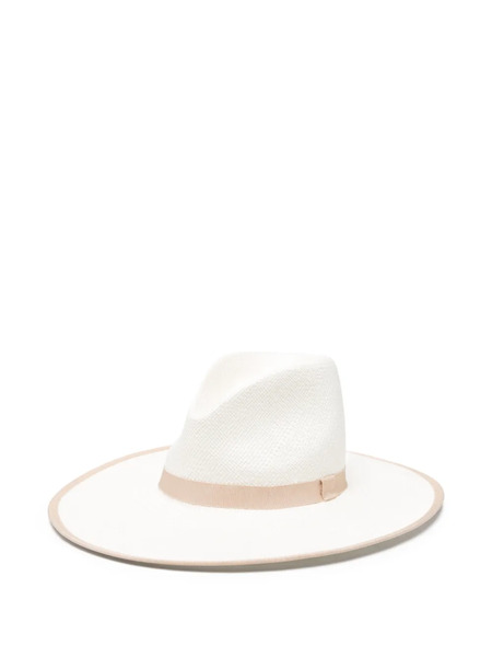  Max Mara Ribbon Trim Hat - White 