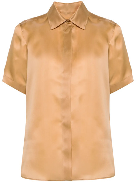  Max Mara Short-sleeve Silk Shirt - Gold 