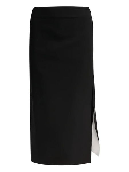  Max Mara Side-split Midi Skirt - Black 