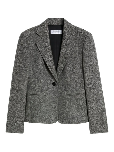  Max Mara Single-button Tweed Blazer - Grey 
