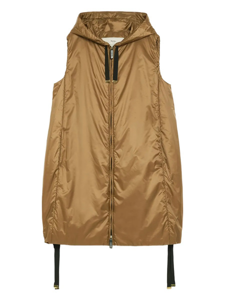  Max Mara Sleeveless Puffer Jacket - Brown 