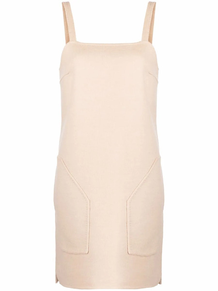  Max Mara Sleeveless Square Neck Dress - Neutrals 