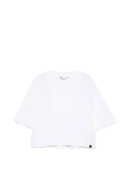  Max Mara Sospiro V-neck Blouse - White 