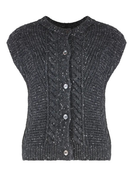  Max Mara Taffy Buttoned Vest - Grey 