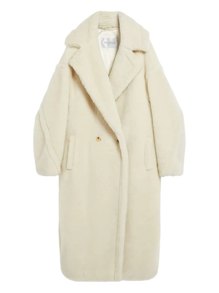  Max Mara Teddy Bear Icon Double-breasted Coat - White 