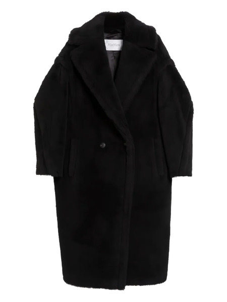  Max Mara Teddy Fleece-collar Coat - Black 