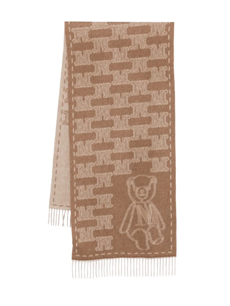  Max Mara Teddy-motif Cashmere Scarf - Neutrals 