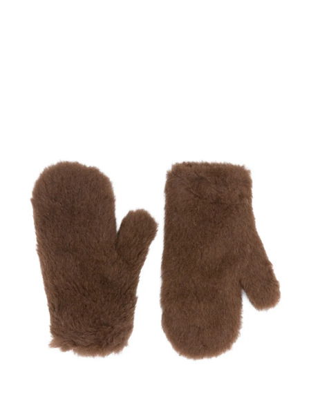  Max Mara Teddy-textured Gloves - Brown 
