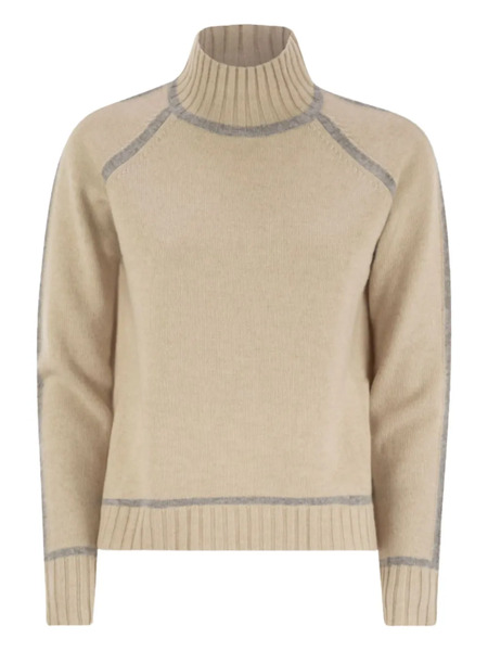  Max Mara Turtleneck Raglan-sleeve Sweater - Neutrals 