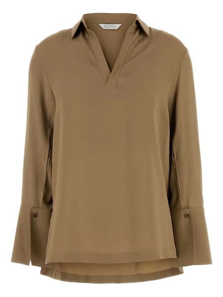  Max Mara V-neck Blouse - Brown 
