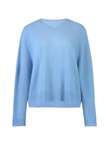  Max Mara V-neck Long-sleeve Sweater - Blue 