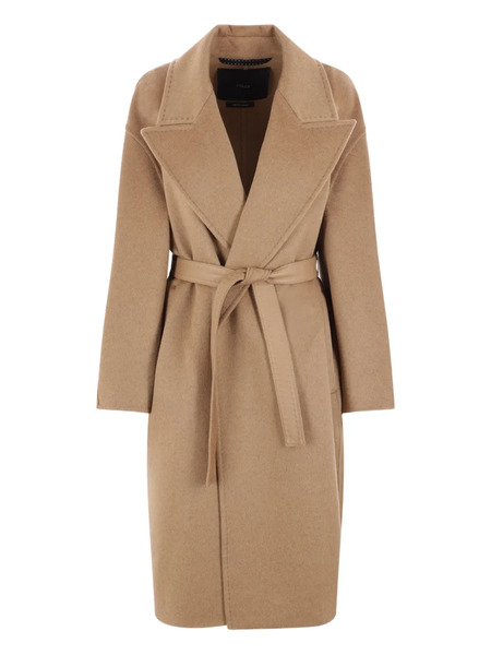  Max Mara Vale Peak-lapel Belted Coat - Neutrals 