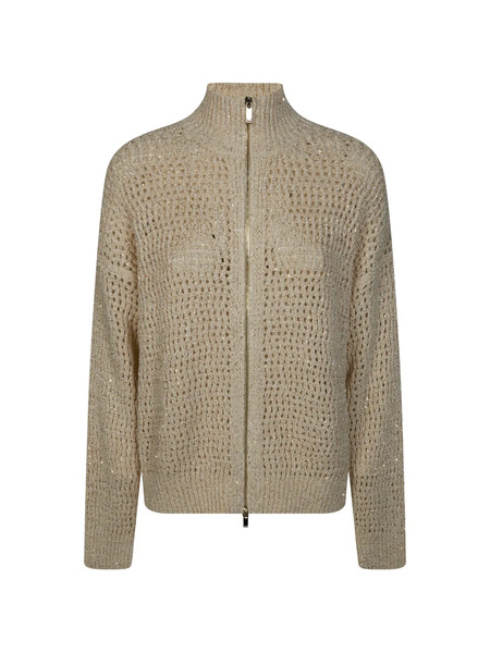  Max Mara Zip Cardigan - Neutrals 