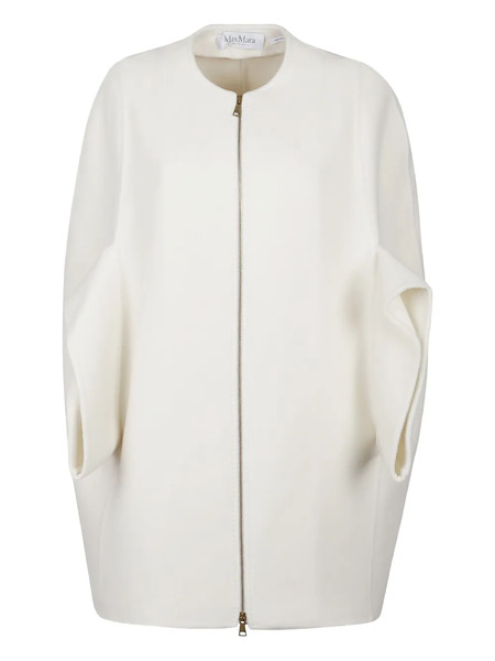  Max Mara Zip-front Coat - White 