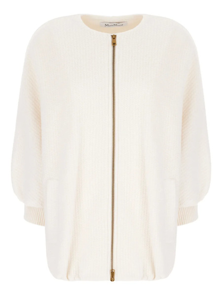  Max Mara Zip-front Knitted Jacket - White 