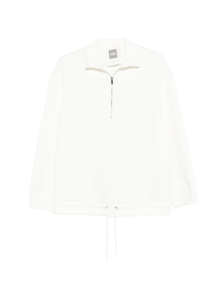  Max Mara Zip-up Drawstring Sweatshirt - White 