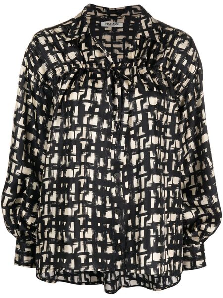  Max & Moi Lua Silk Blouse - Black 