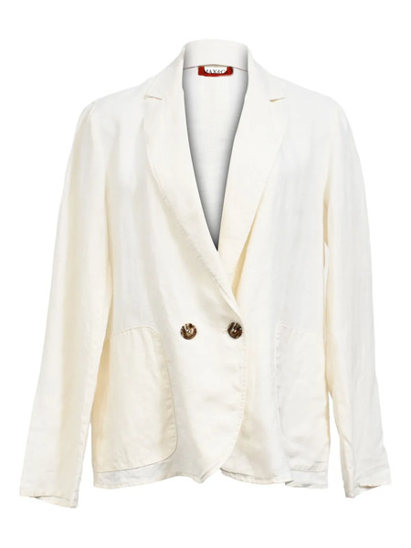  Max&co. Buttoned-linen Blazer - Neutrals 