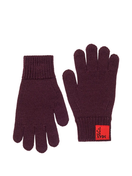  Max&co. Kids Logo-patch Gloves - Red 