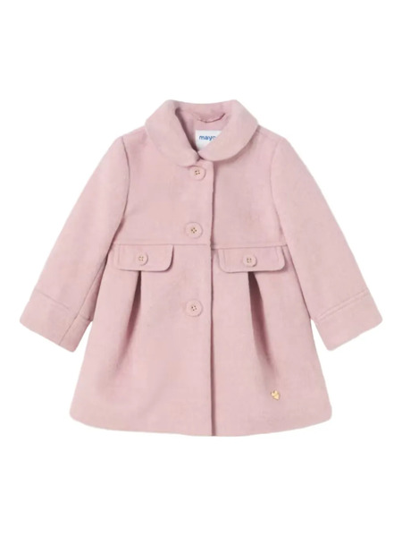  Mayoral Button Fastening Coat - Pink 
