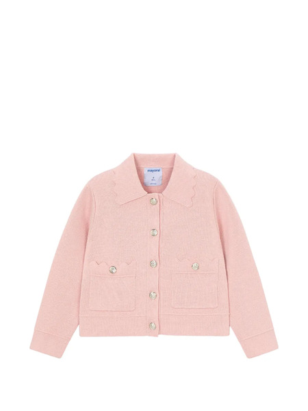  Mayoral Buttoned Scalloped Blazer - Pink 