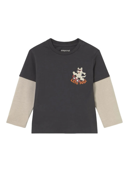  Mayoral Double-sleeve T-shirt - Grey 