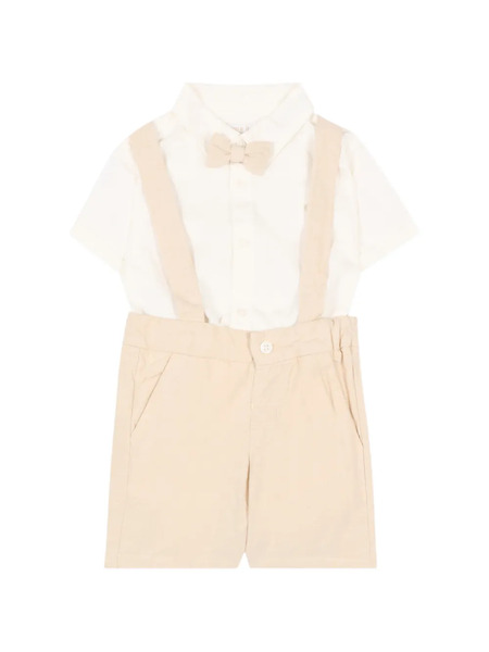  Mayoral Embroidered-logo Shorts Set (set Of Three) - Neutrals 