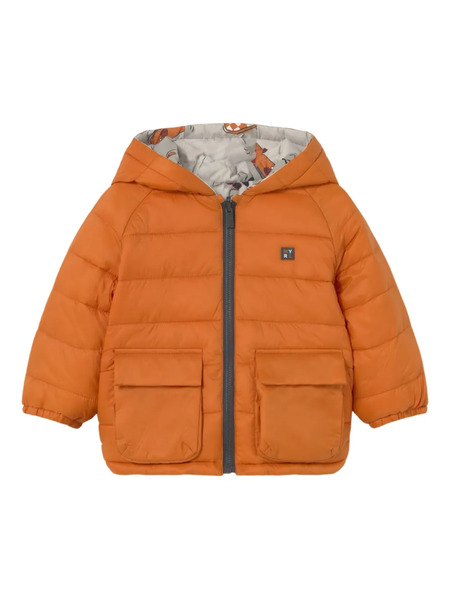  Mayoral Hooded Puffer Jacket - Orange 
