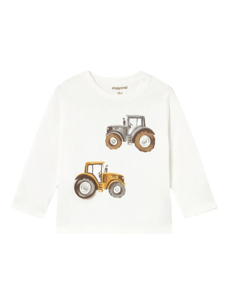  Mayoral Interactive-tractor T-shirt - Neutrals 